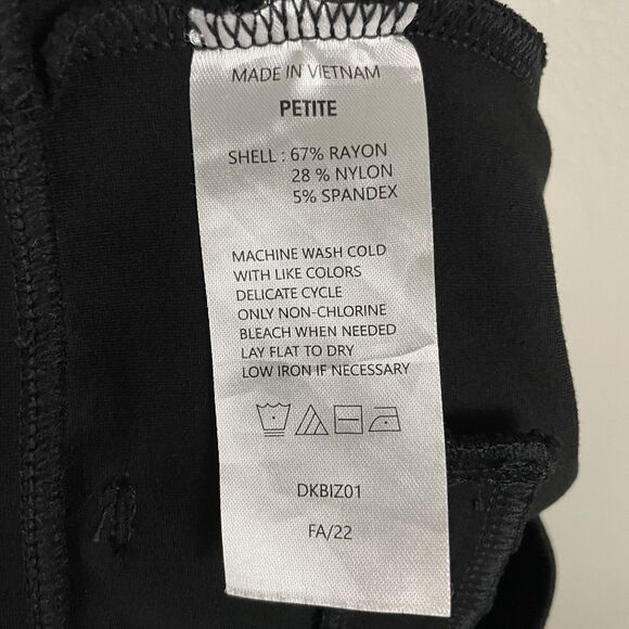 Quince Womens XL Petite Black Ultra-Stretch Ponte Ankle Pull On Pant - Picture 4 of 4